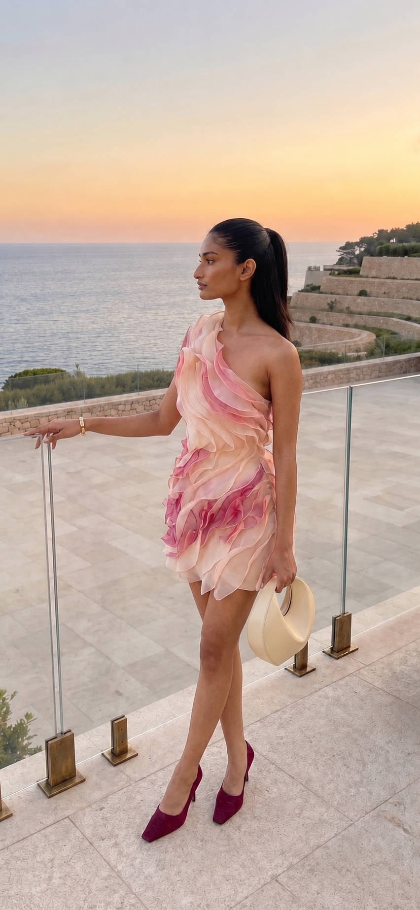Avenelle Tide Ruffle Mini Dress
