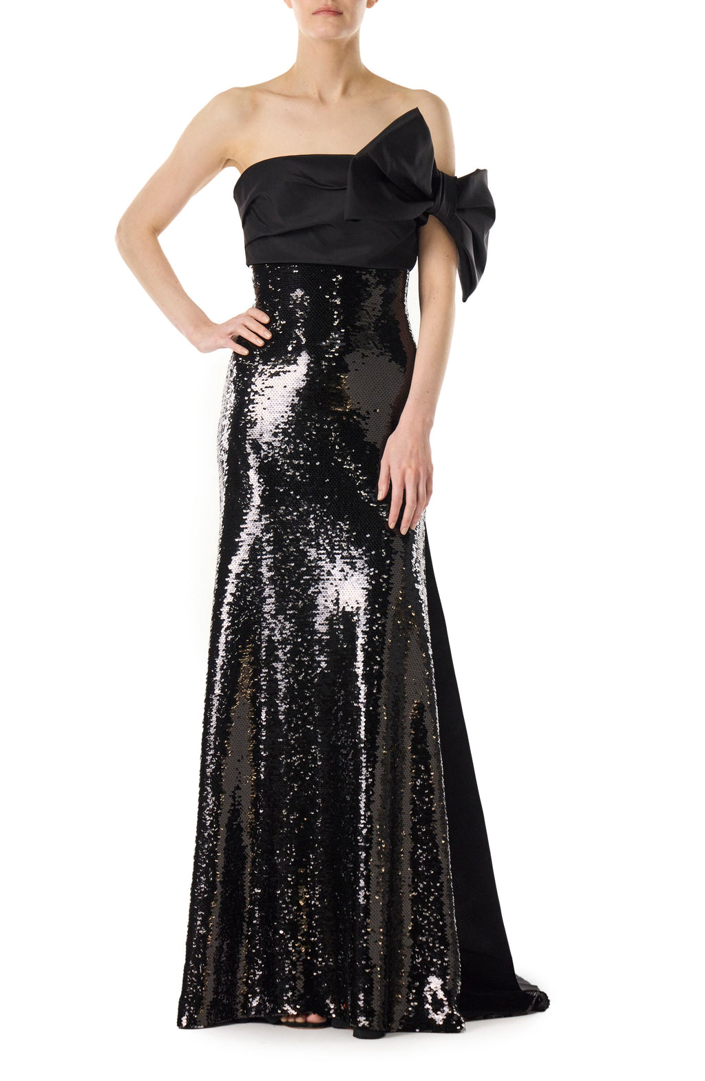 Midnight Bow Sequin Dress
