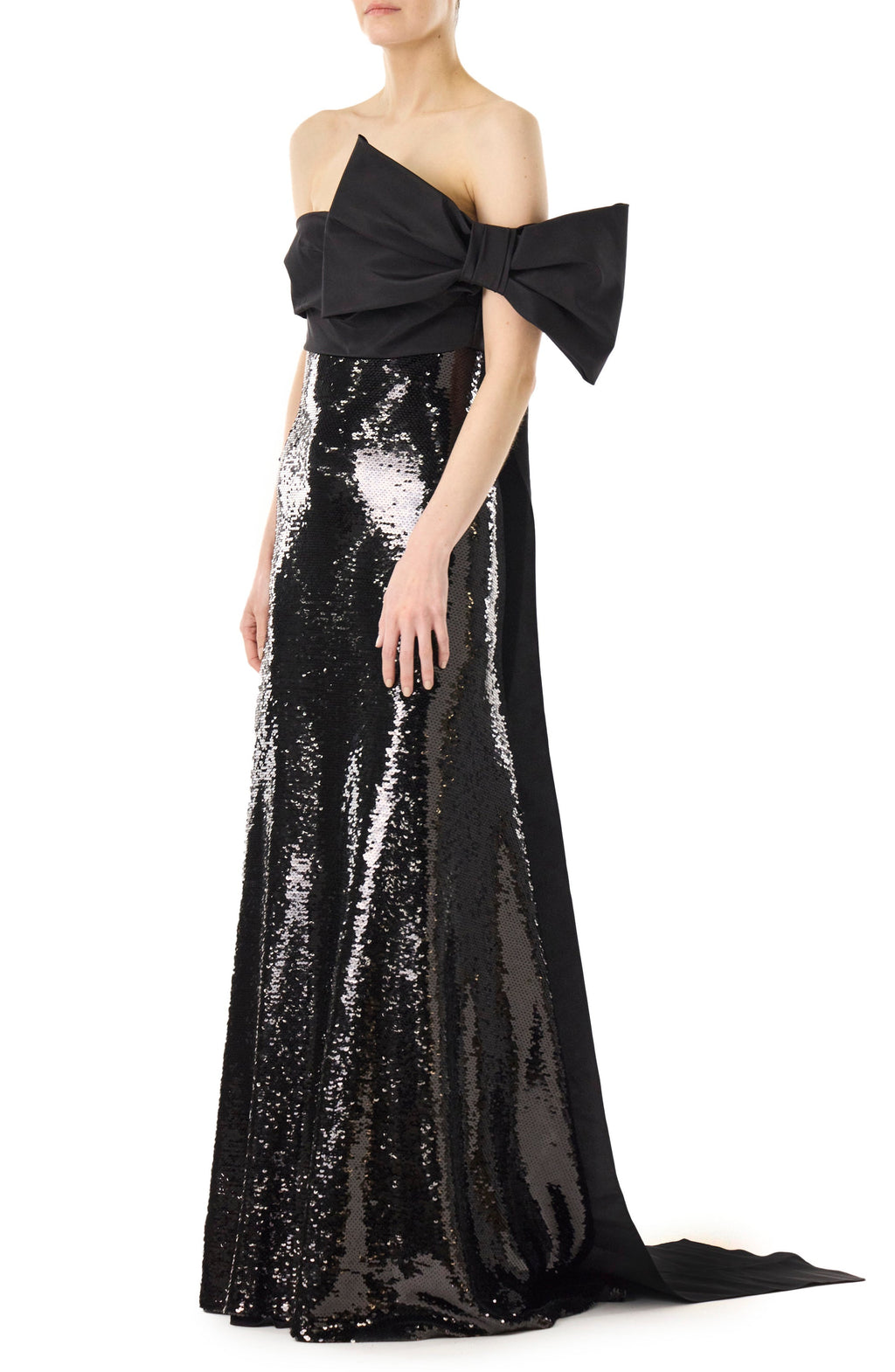 Midnight Bow Sequin Dress