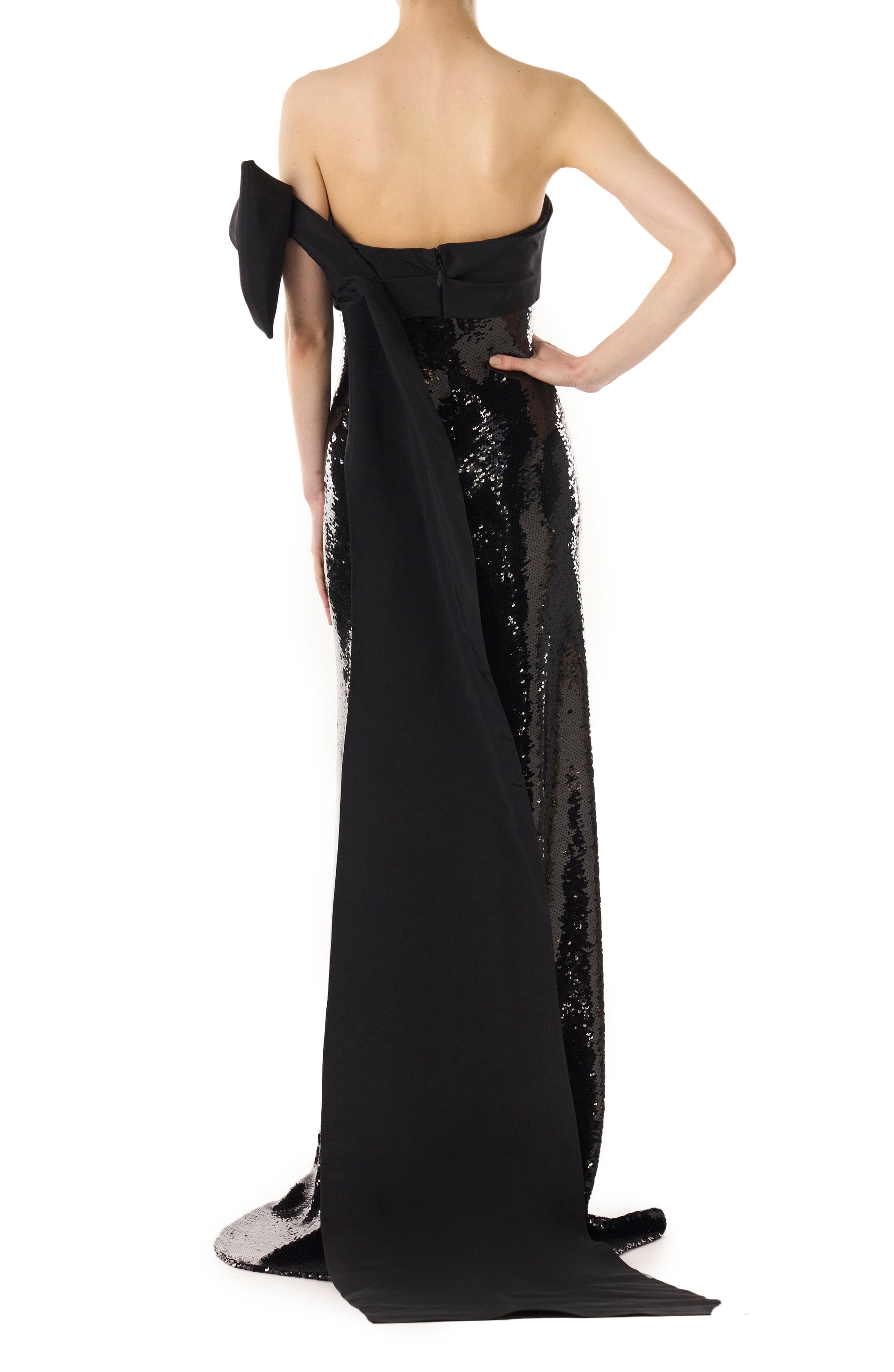 Midnight Bow Sequin Dress