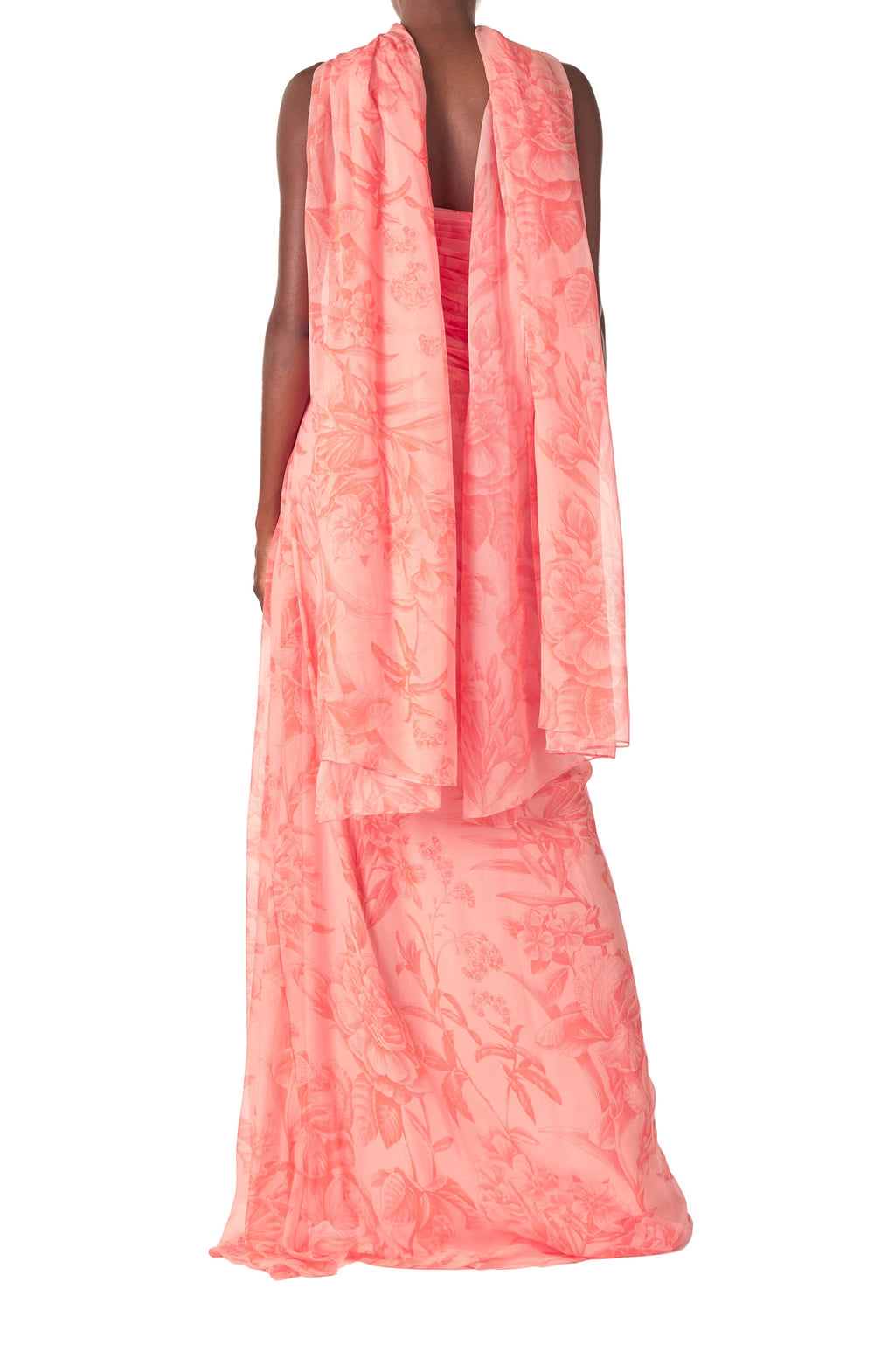 Tropical Rose Scarf Dress