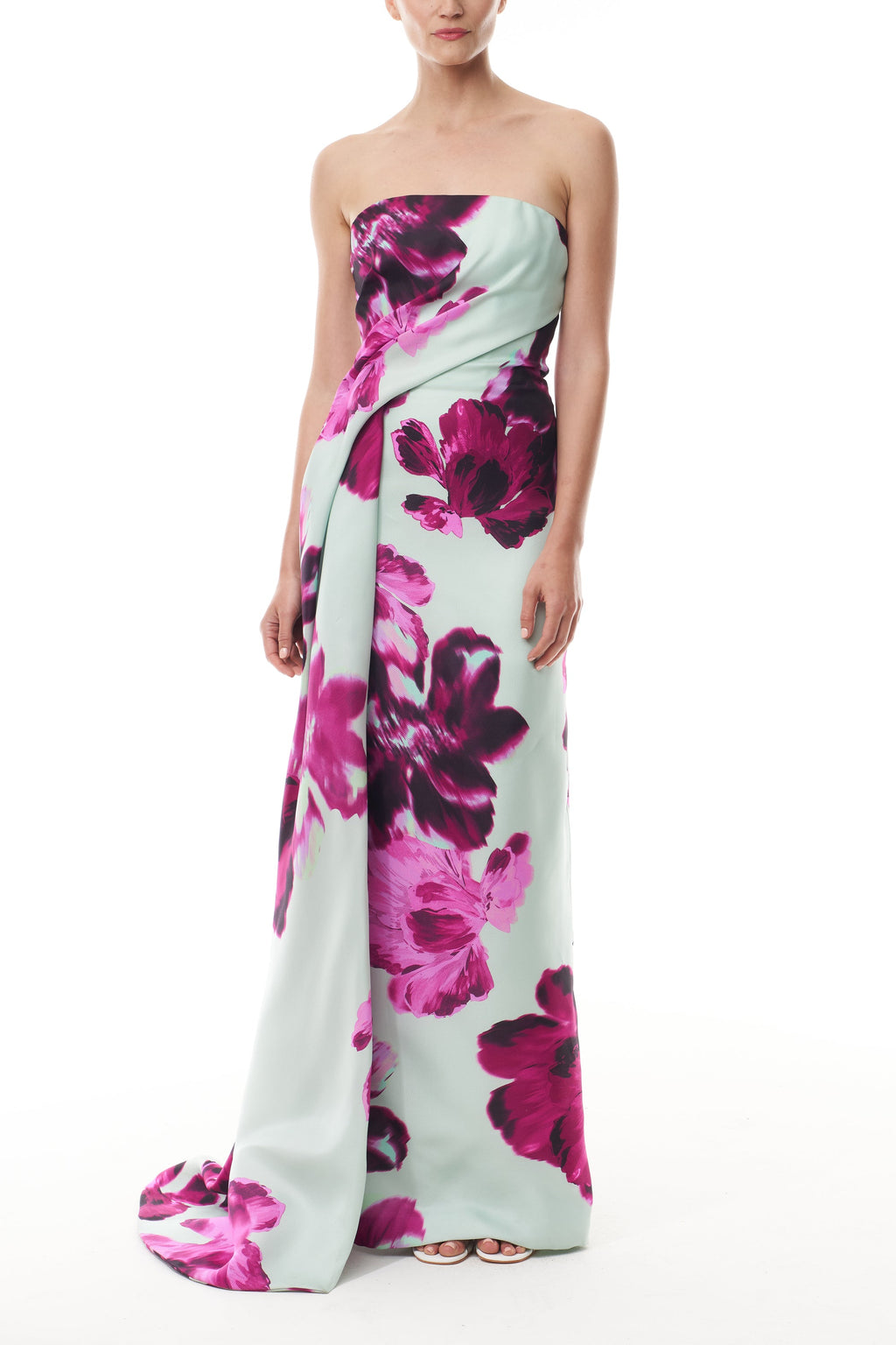 Electric Bloom Column Dress