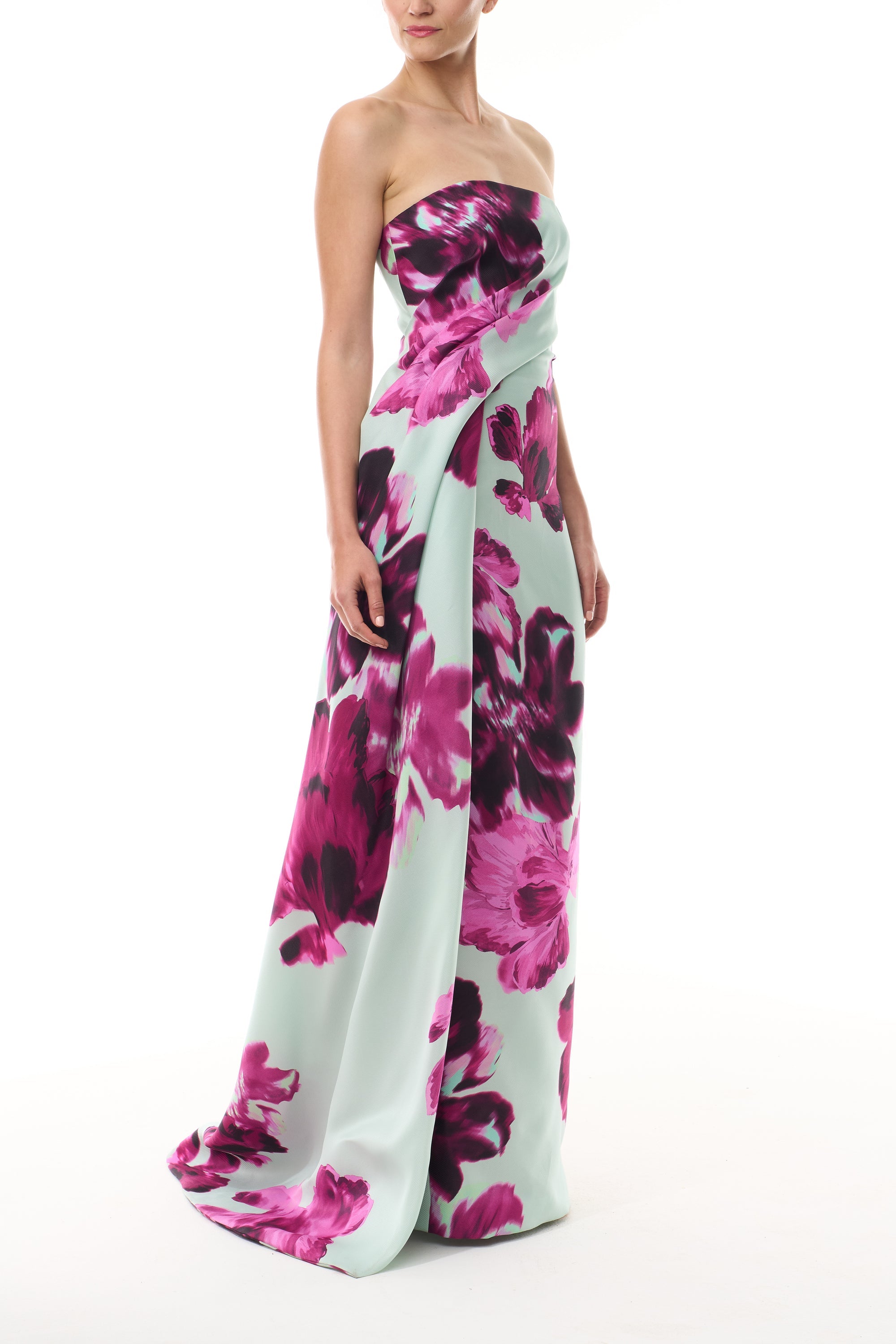 Electric Bloom Column Dress