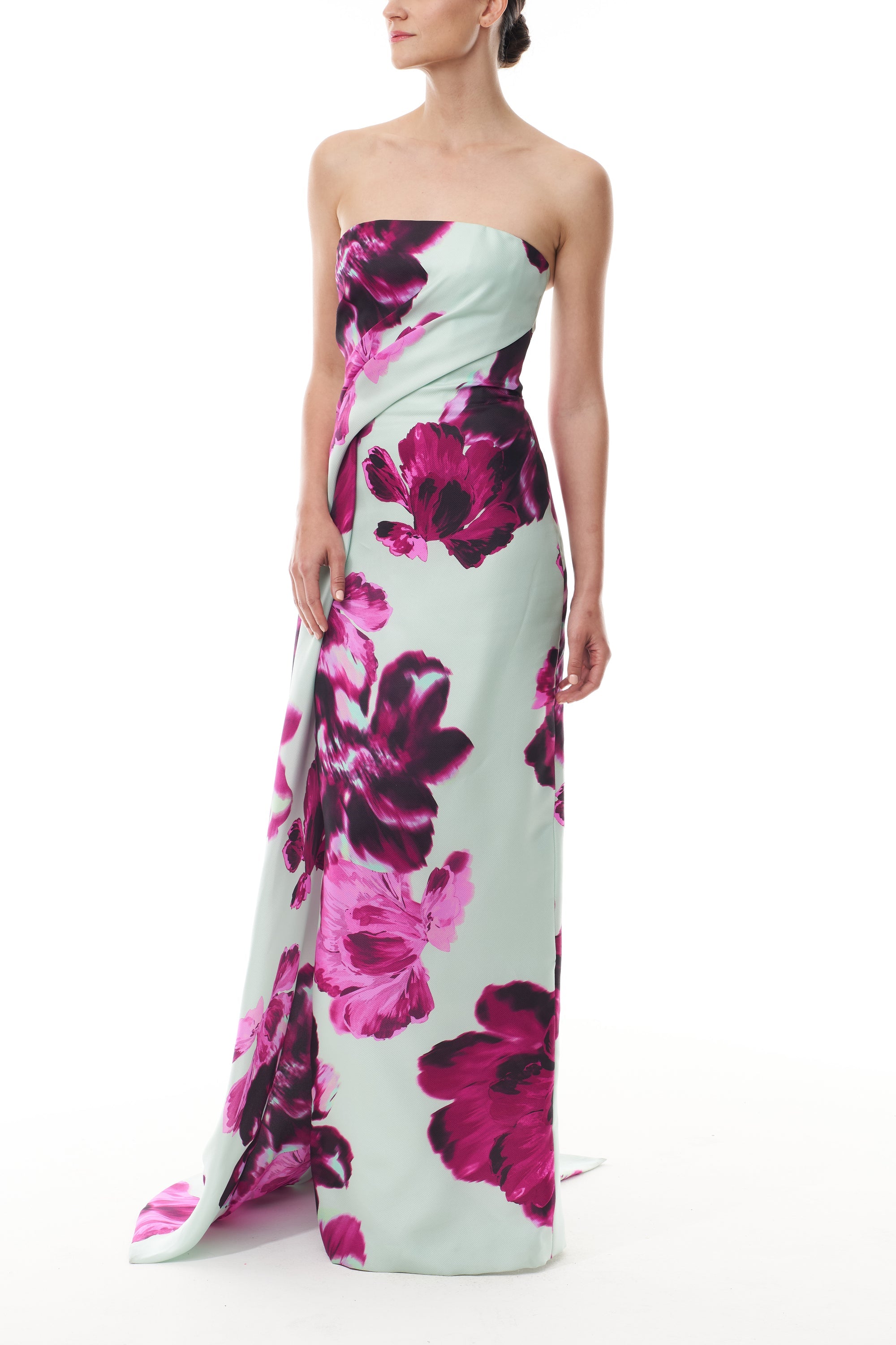 Electric Bloom Column Dress
