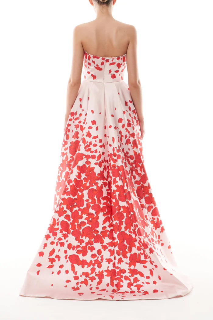 Rose Petal Strapless Dress