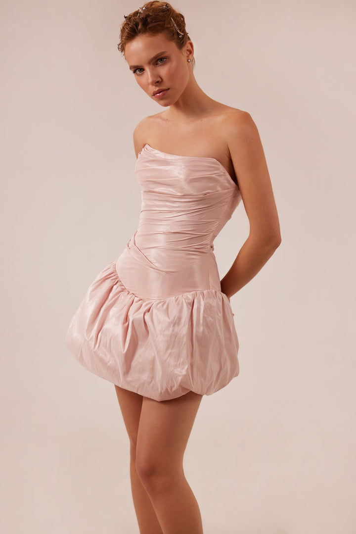 Rosy Glow Mini Dress