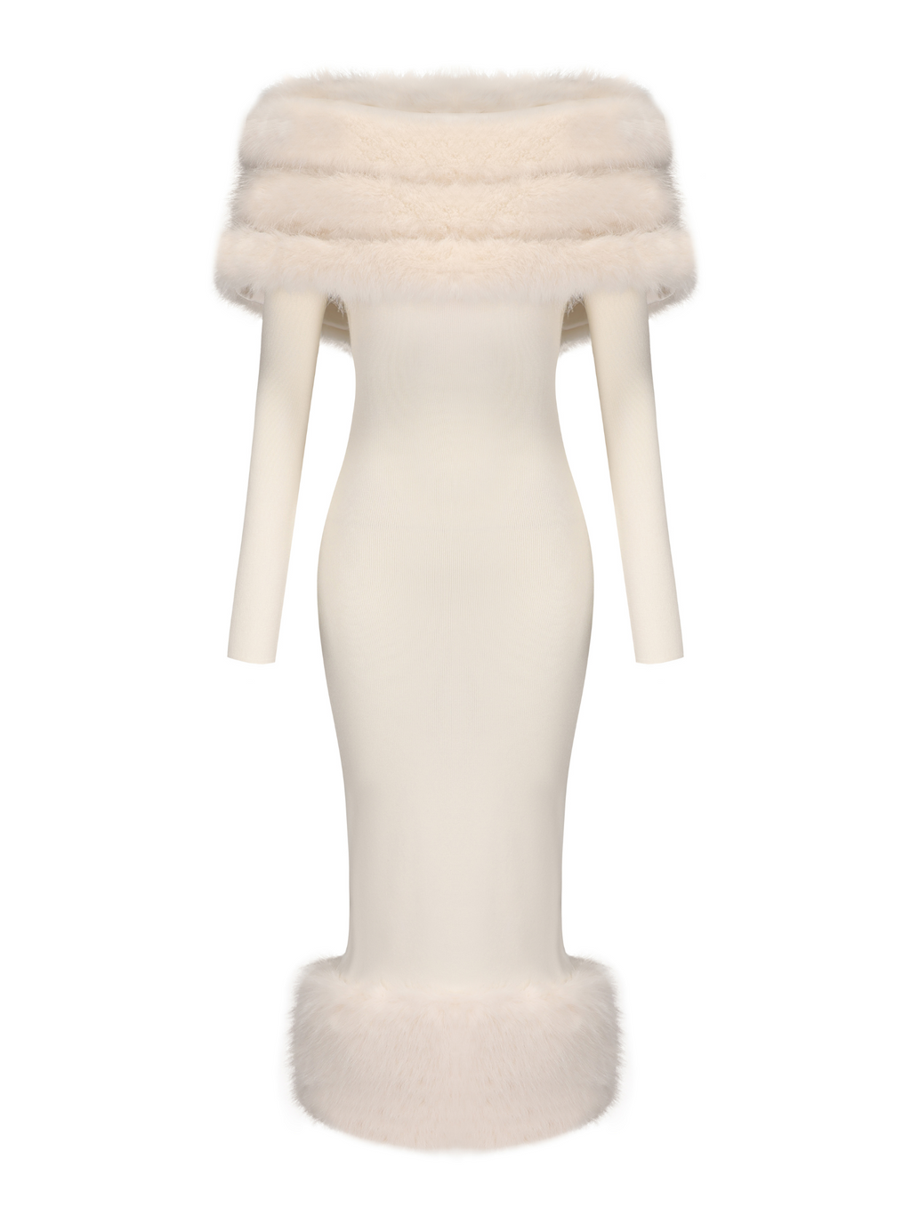 Mila Fur Midi Dress