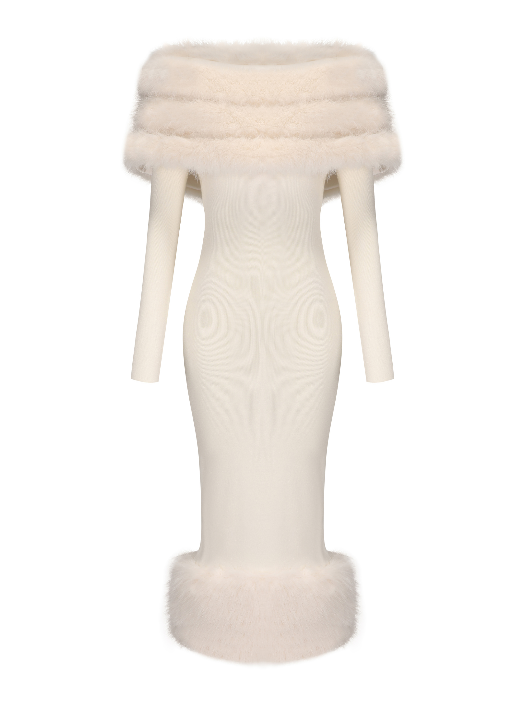 Mila Fur Midi Dress