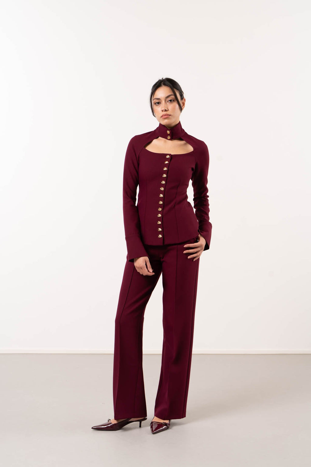 Elora Button Top