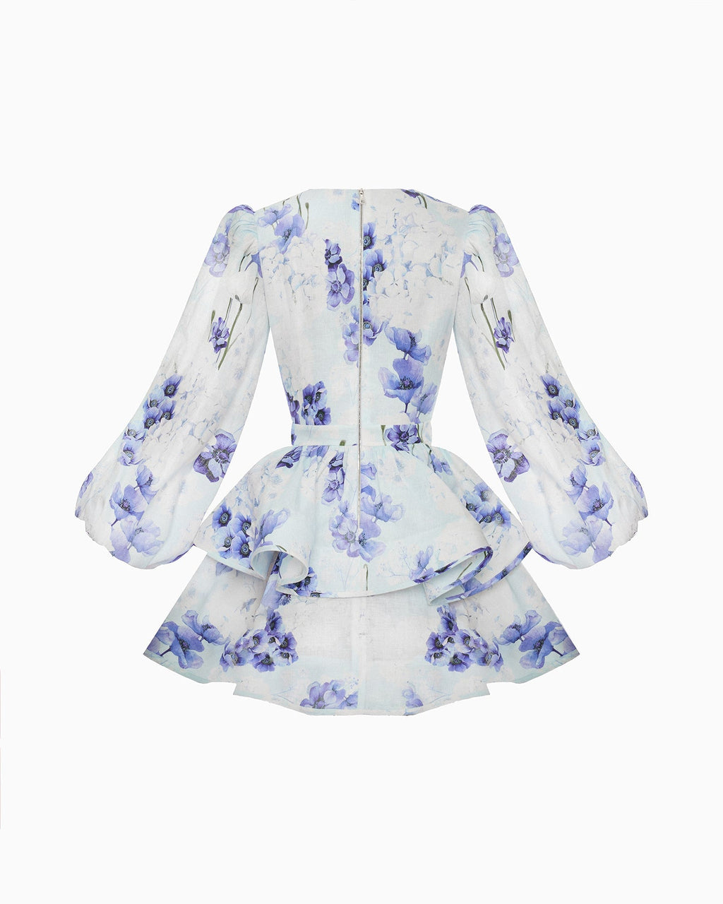 Blue Blossom V-neck Dress