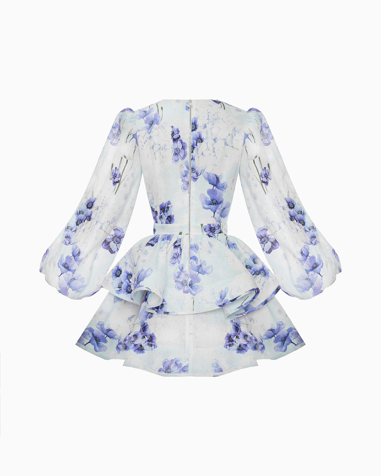 Blue Blossom V-neck Dress