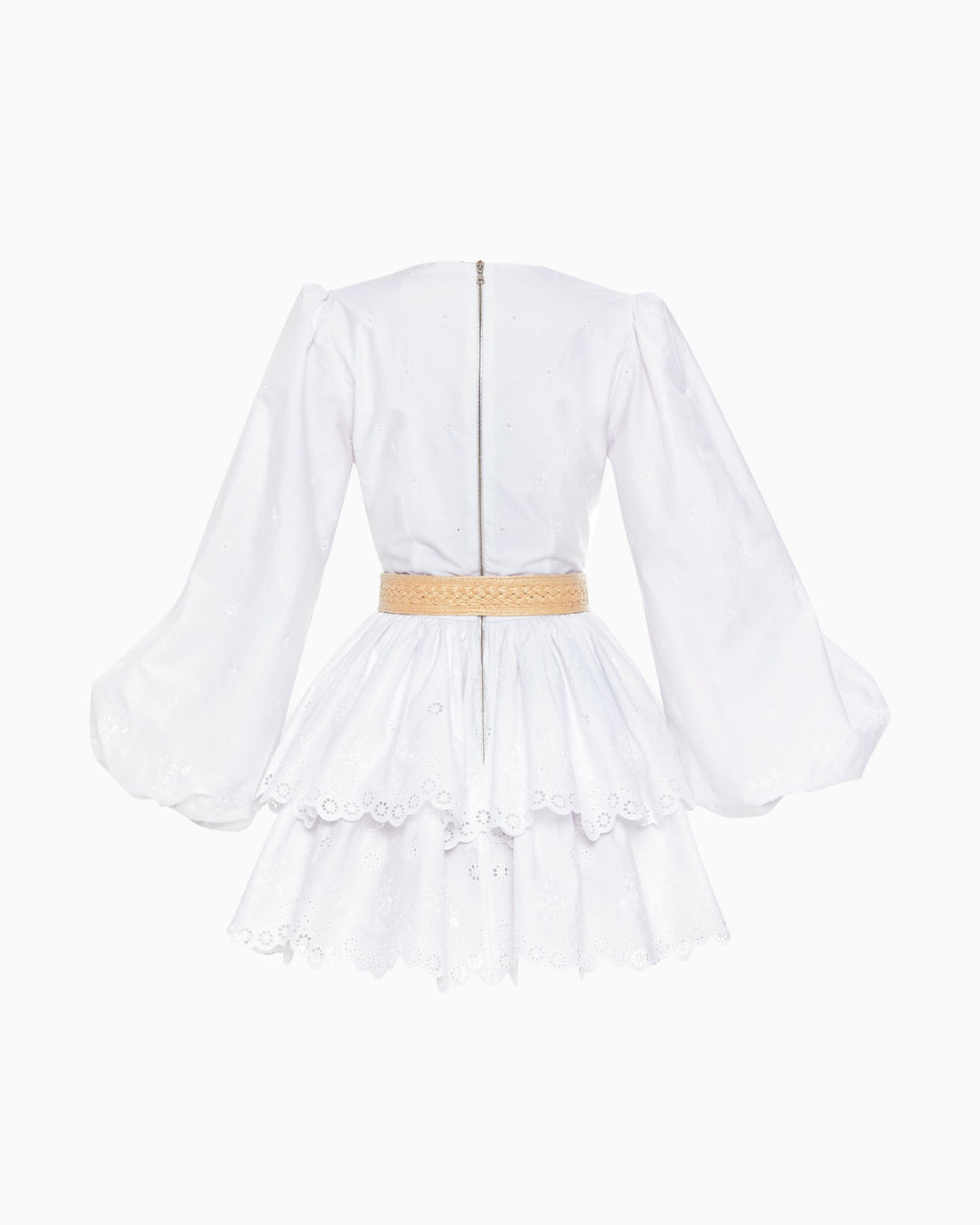 White V-Neck Dress