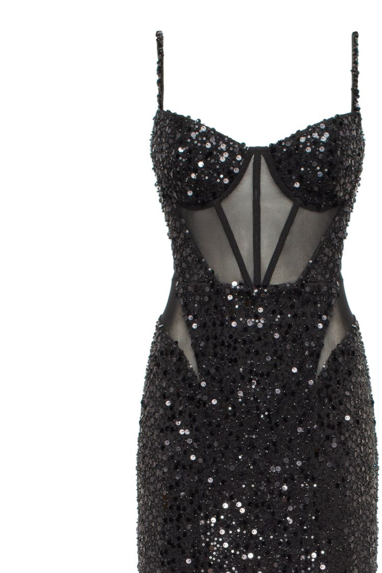 Sensational Spaghetti Straps Sequin Dress