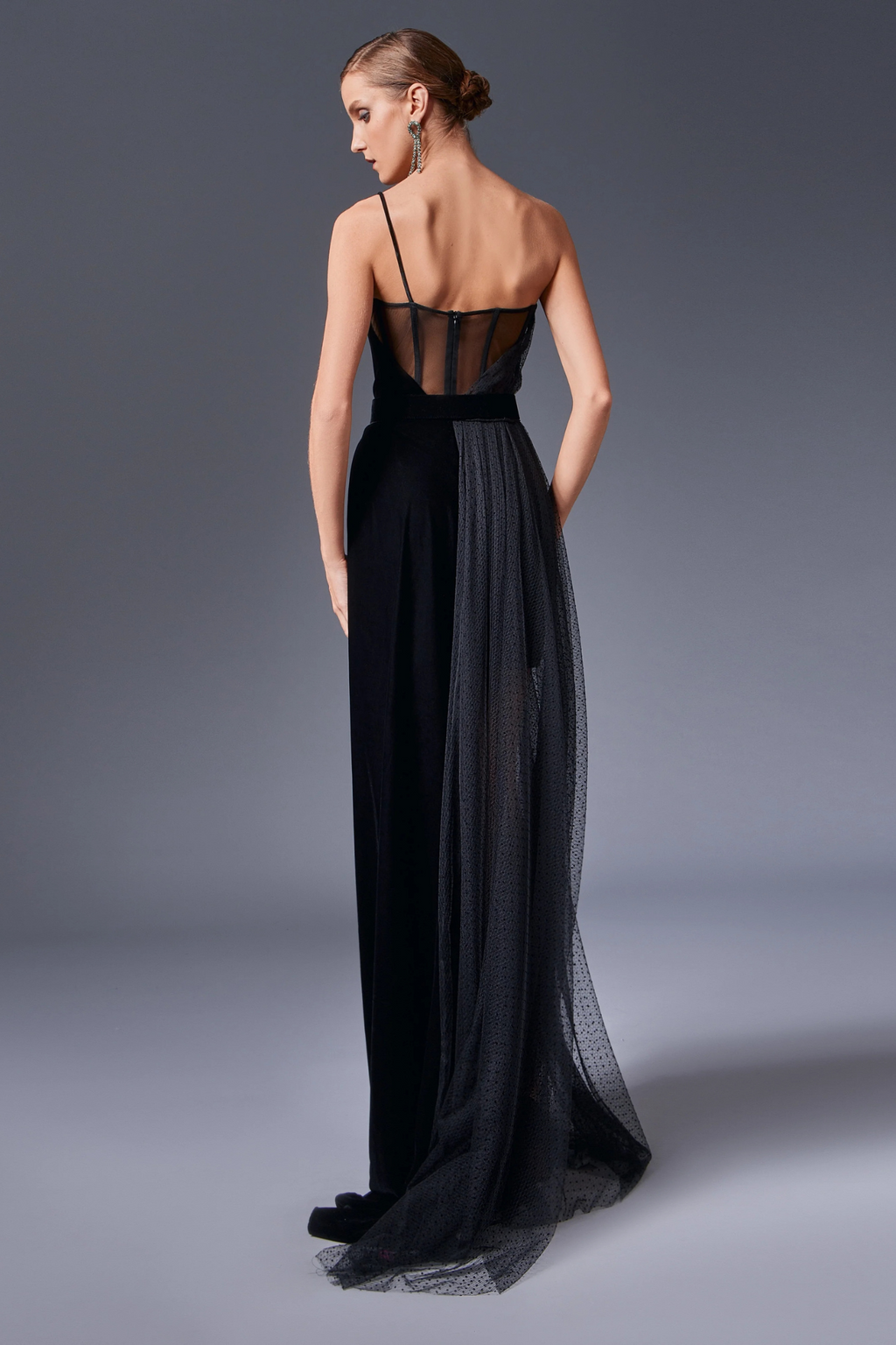 Draped Illusion Corset Dress