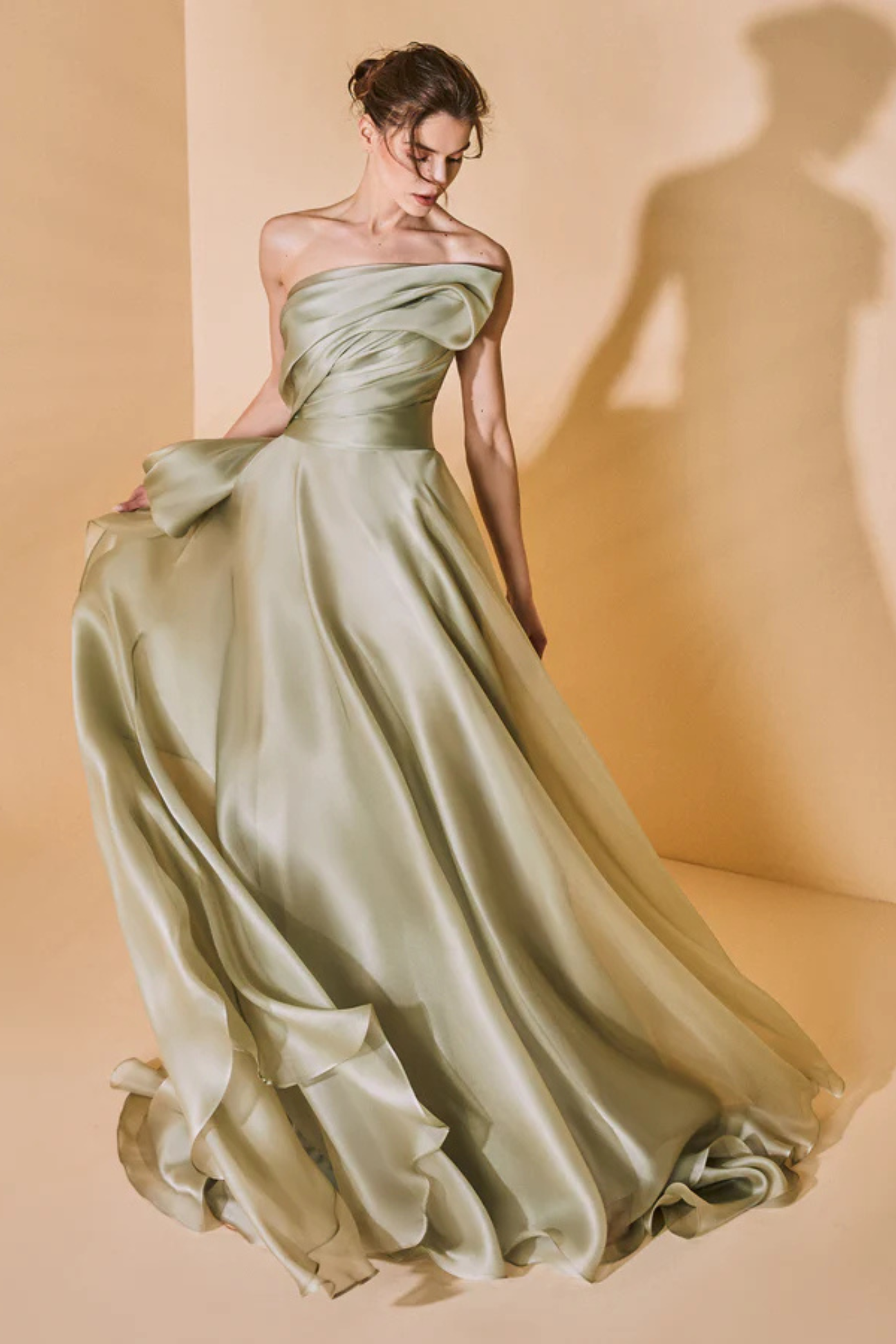 Strapless 3D Draped Dress