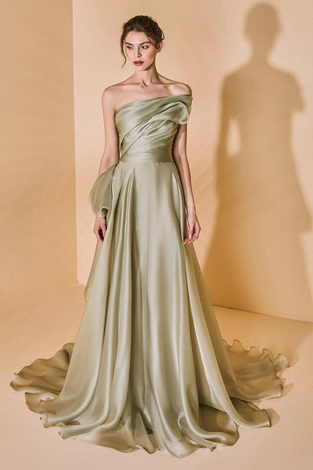 Strapless 3D Draped Dress