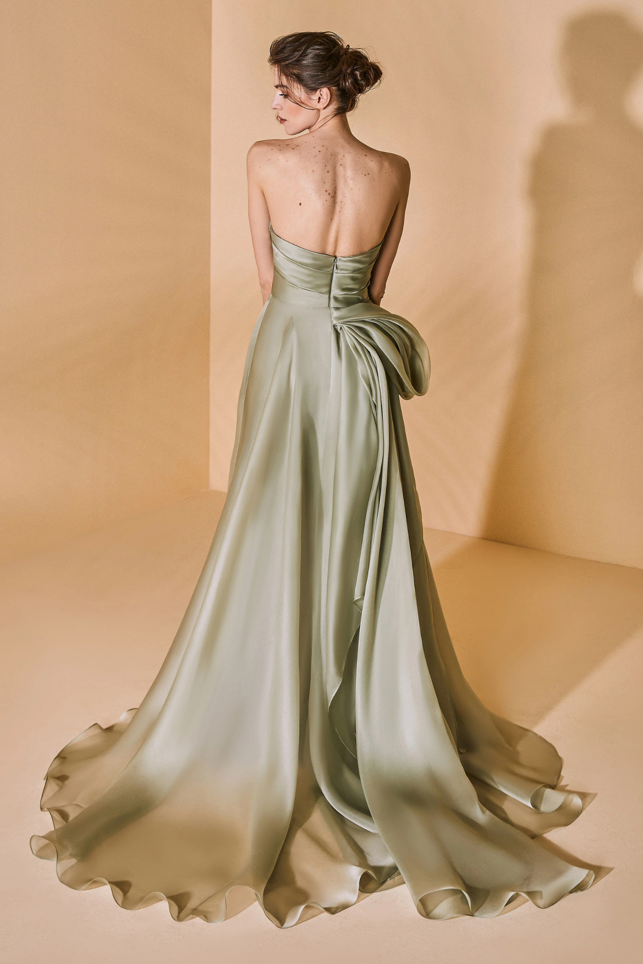 Strapless 3D Draped Dress