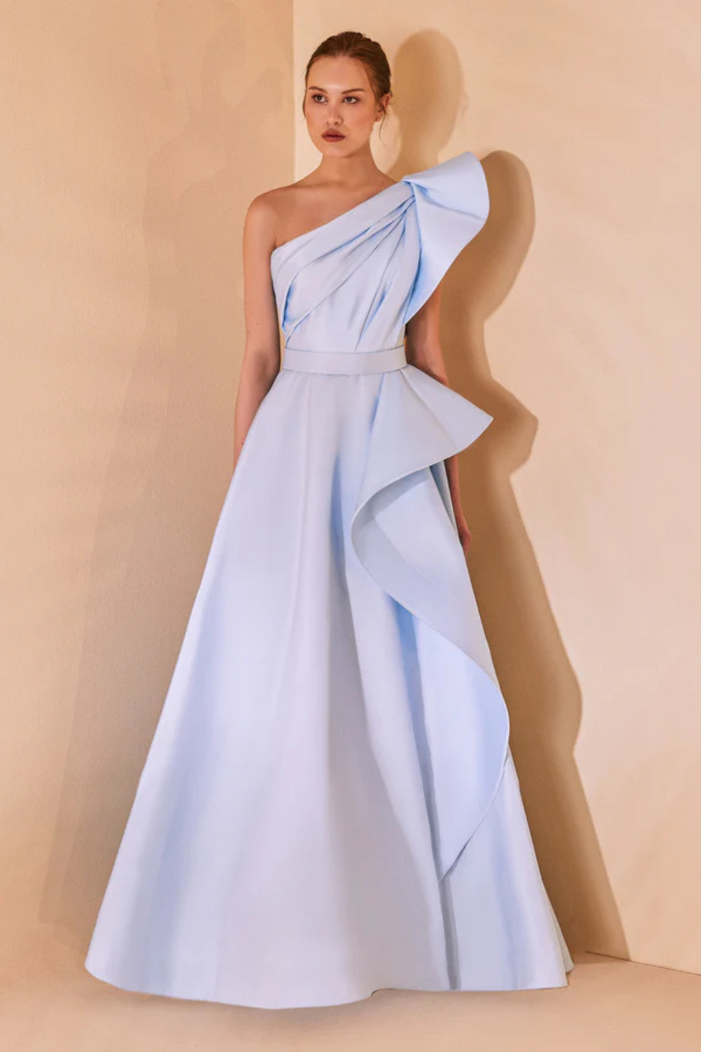 Ruffled One-Shoulder Dress