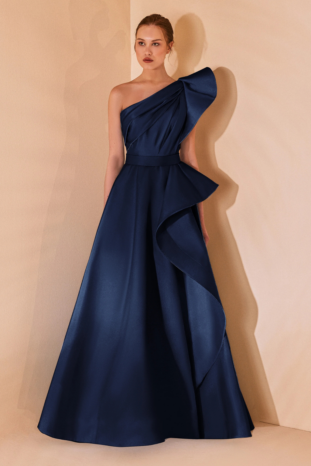 Ruffled One-Shoulder Dress