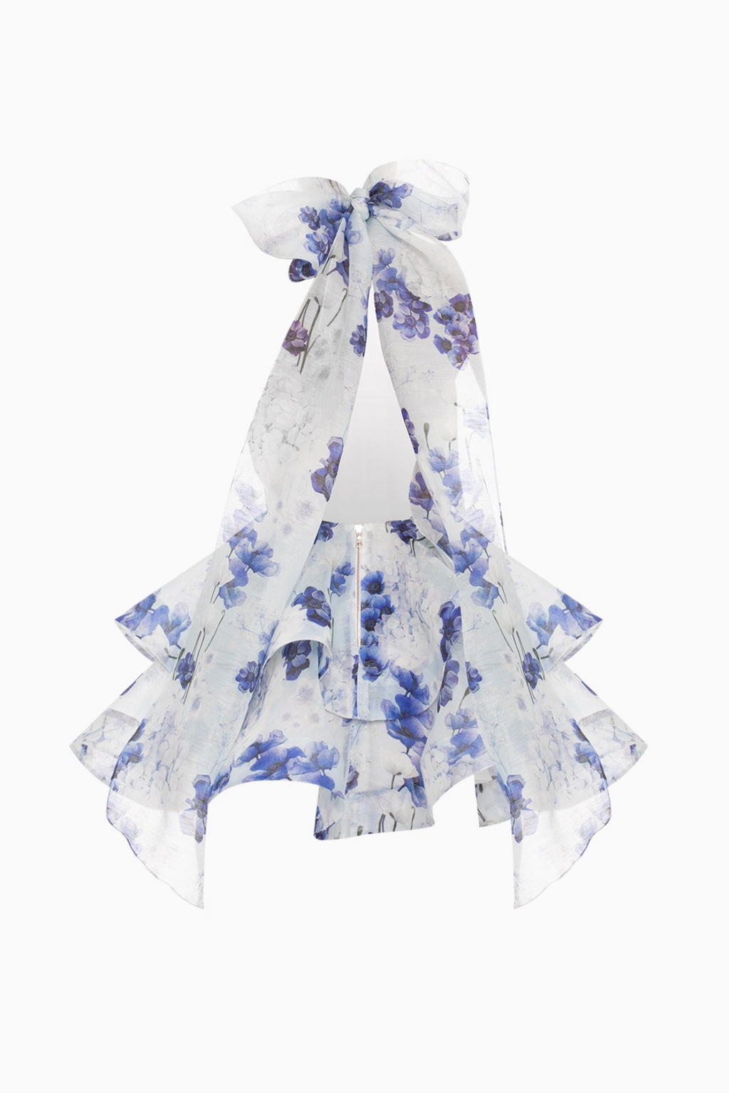 Blue Blossom Backless Dress