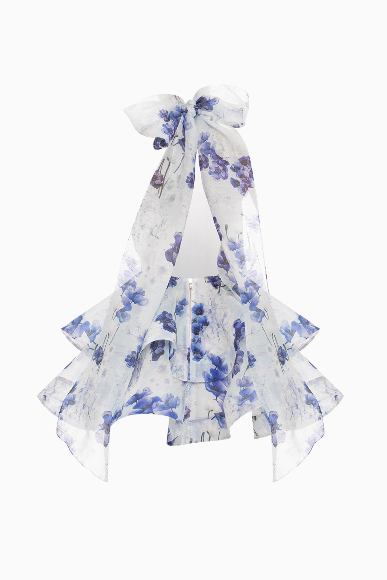 Blue Blossom Backless Dress