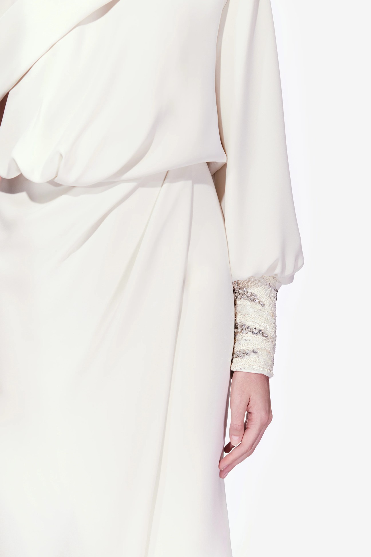 Asymmetric Draped One Sleeve Dress