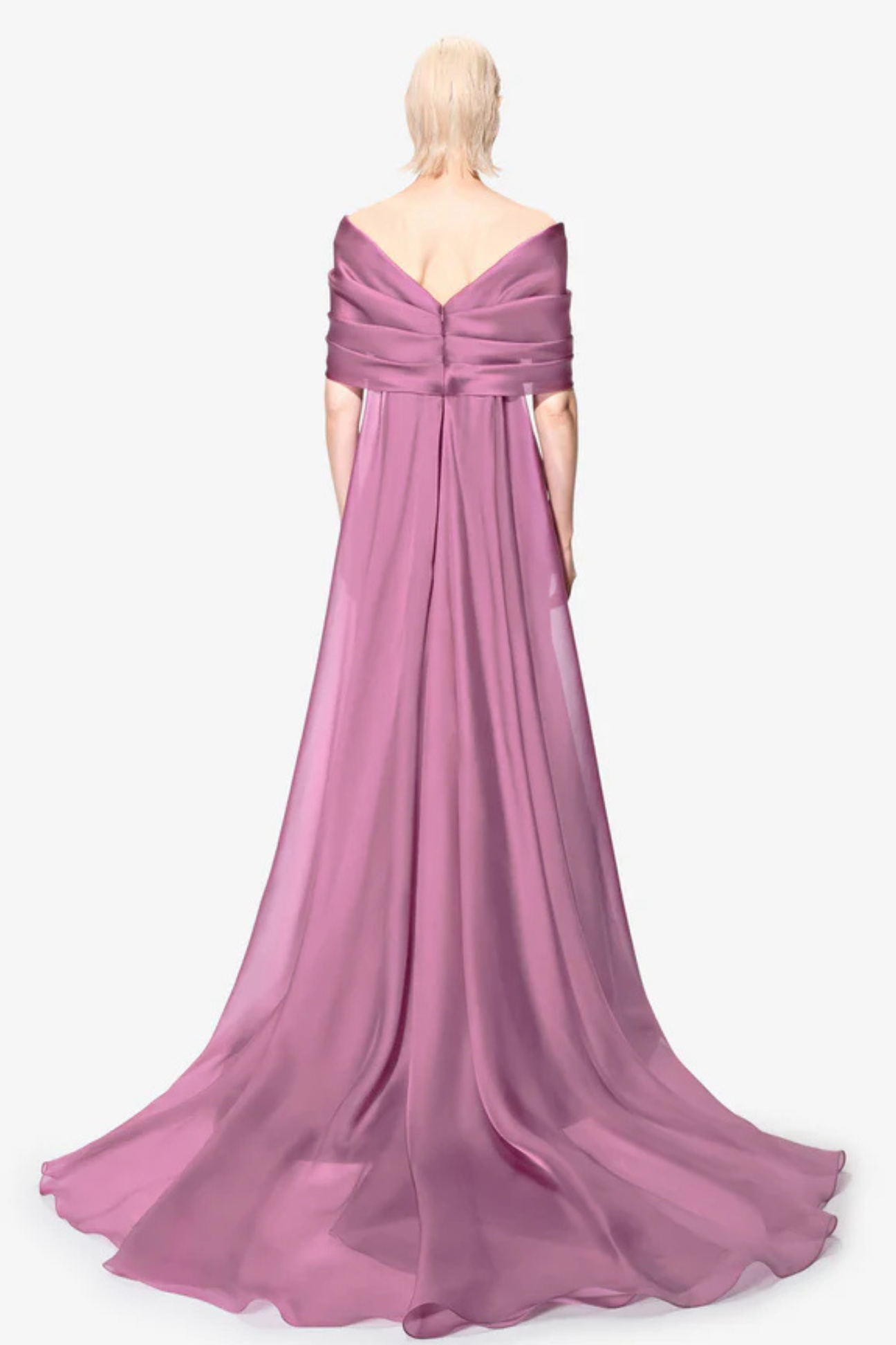 Off-The-Shoulder V-Neckline Dress