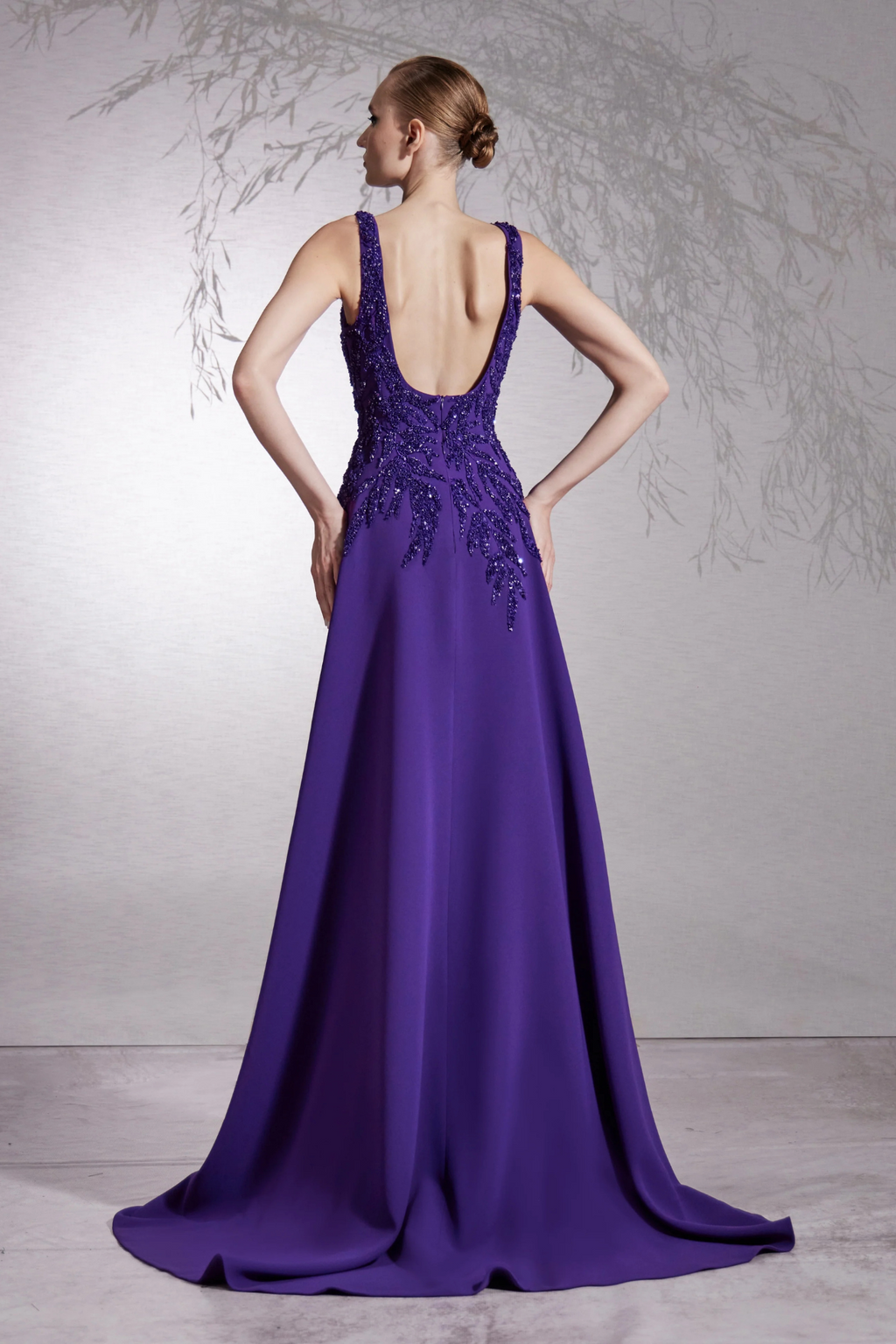 Beaded Leaves Overskirt Dress