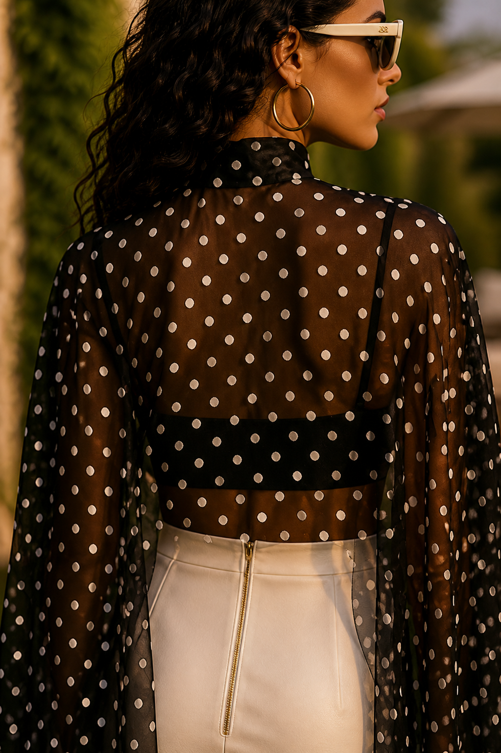 Sheer Polka Dot Set