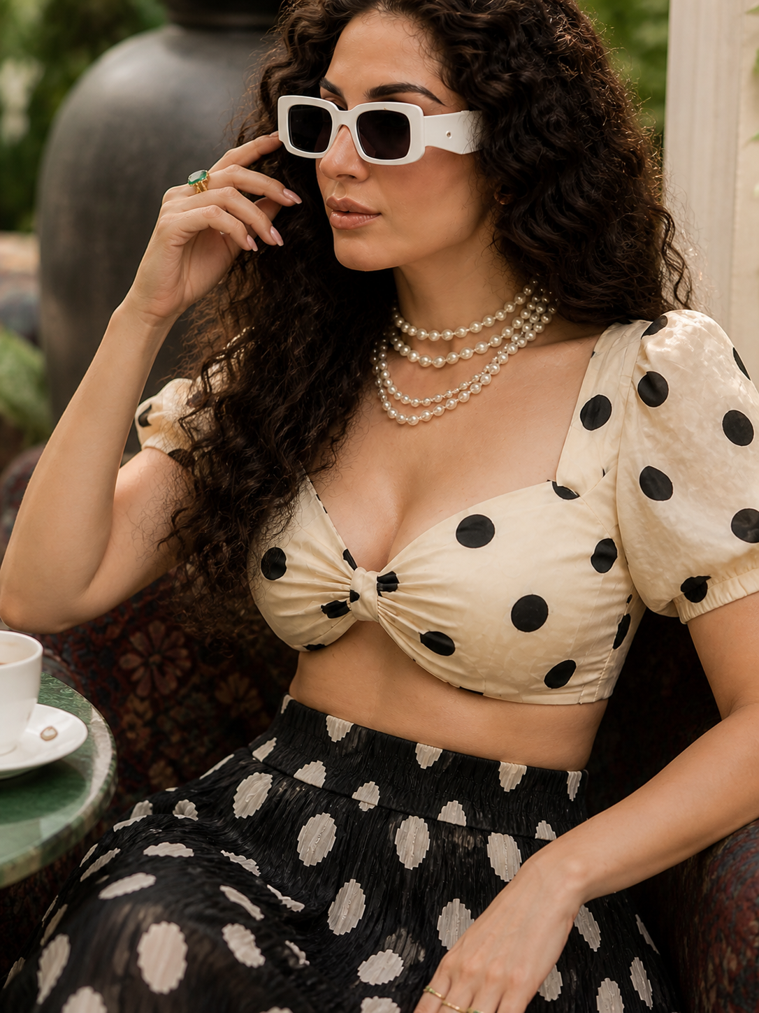 Polka Bralette Set