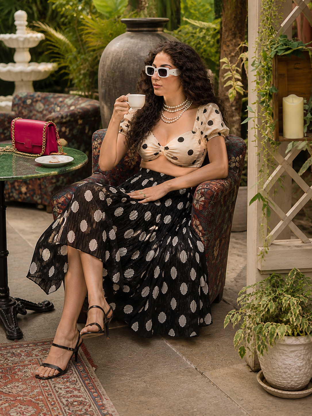 Polka Bralette Set