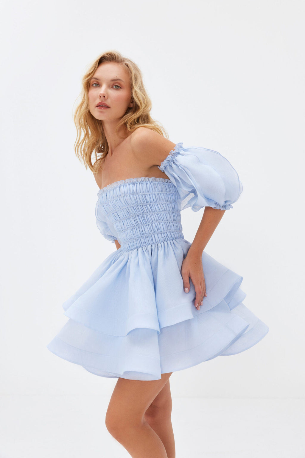 Serenity Blue Amaryllis Dress