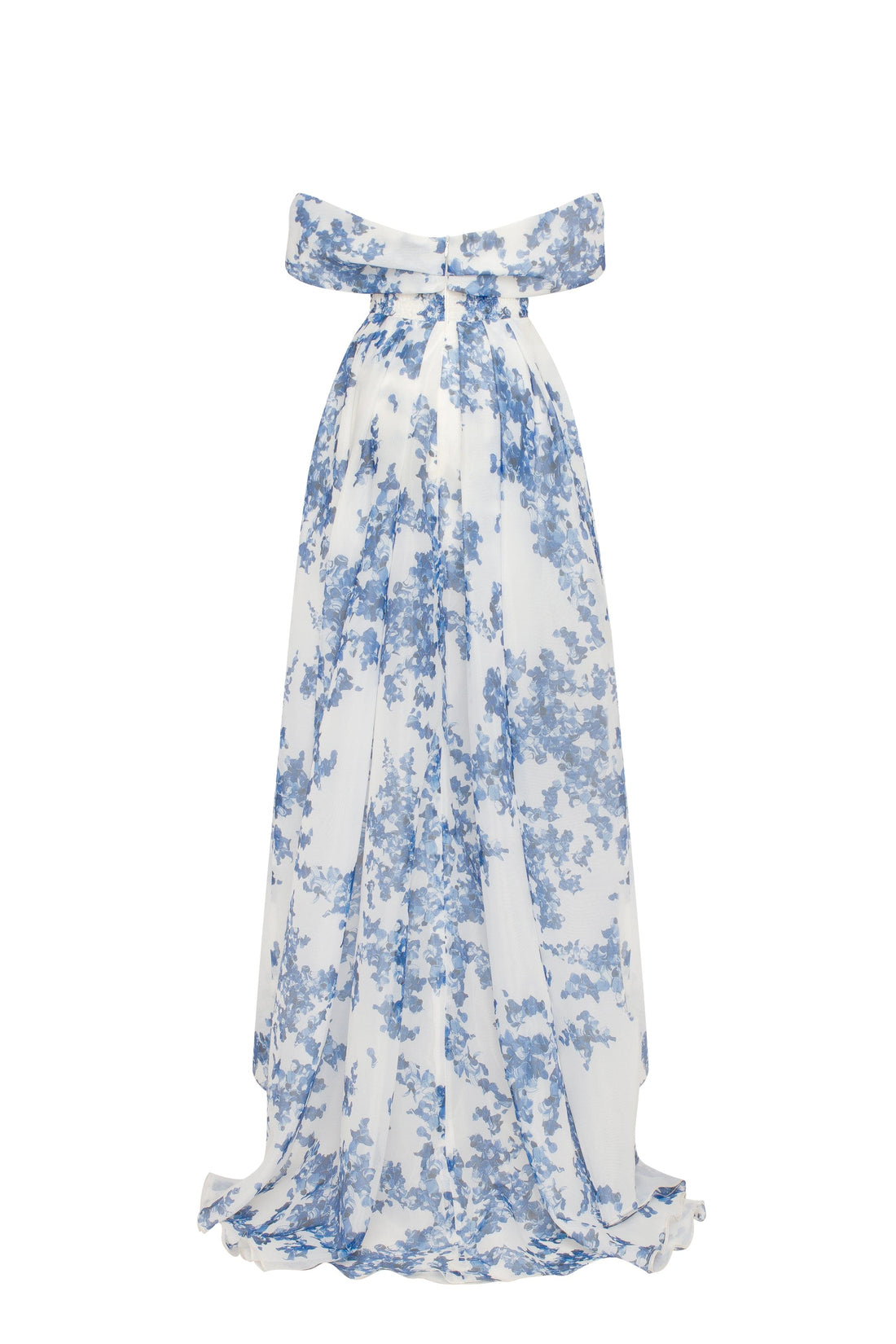 Hydrangea Off-Shoulder Maxi Dress