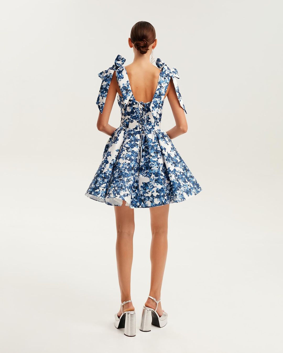 Ravishing Hydrangea Tie-Strap Mini Dress