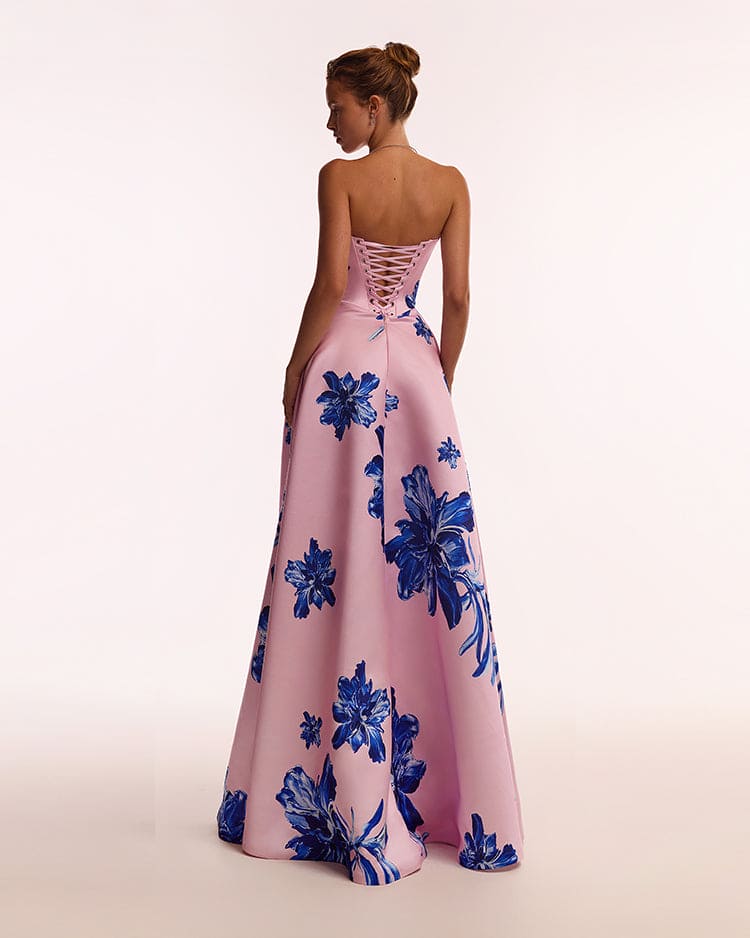 Summer Soirée Pink A-Line Maxi Dres