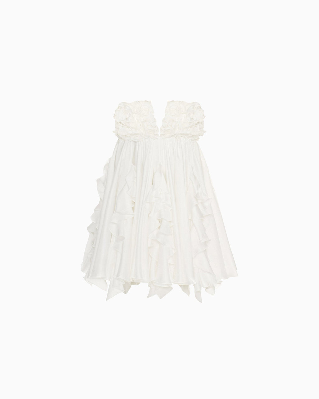 White Rosette Bloom Dress