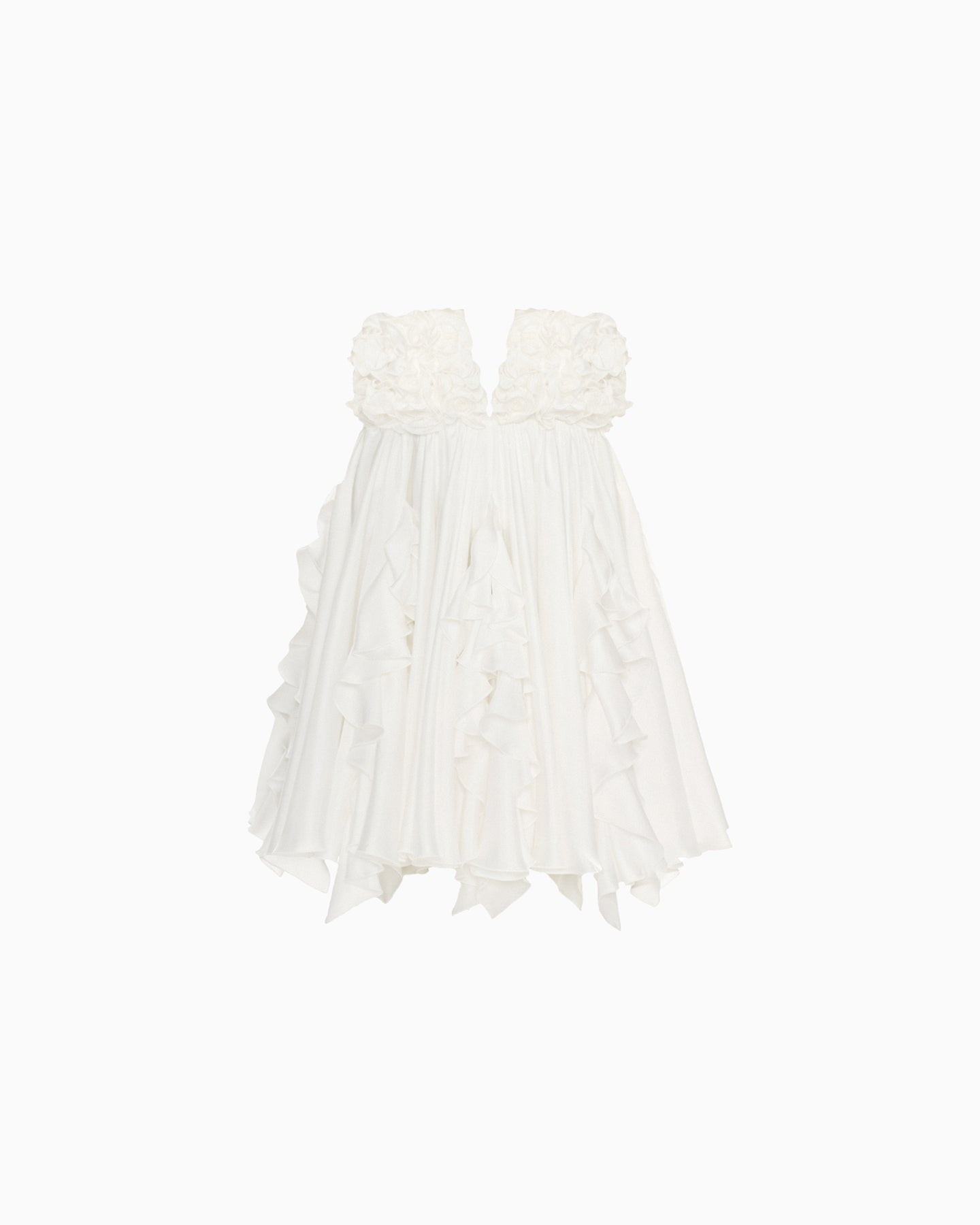 White Rosette Bloom Dress