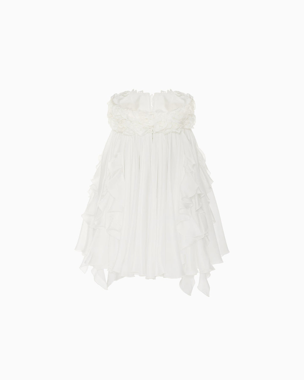 White Rosette Bloom Dress