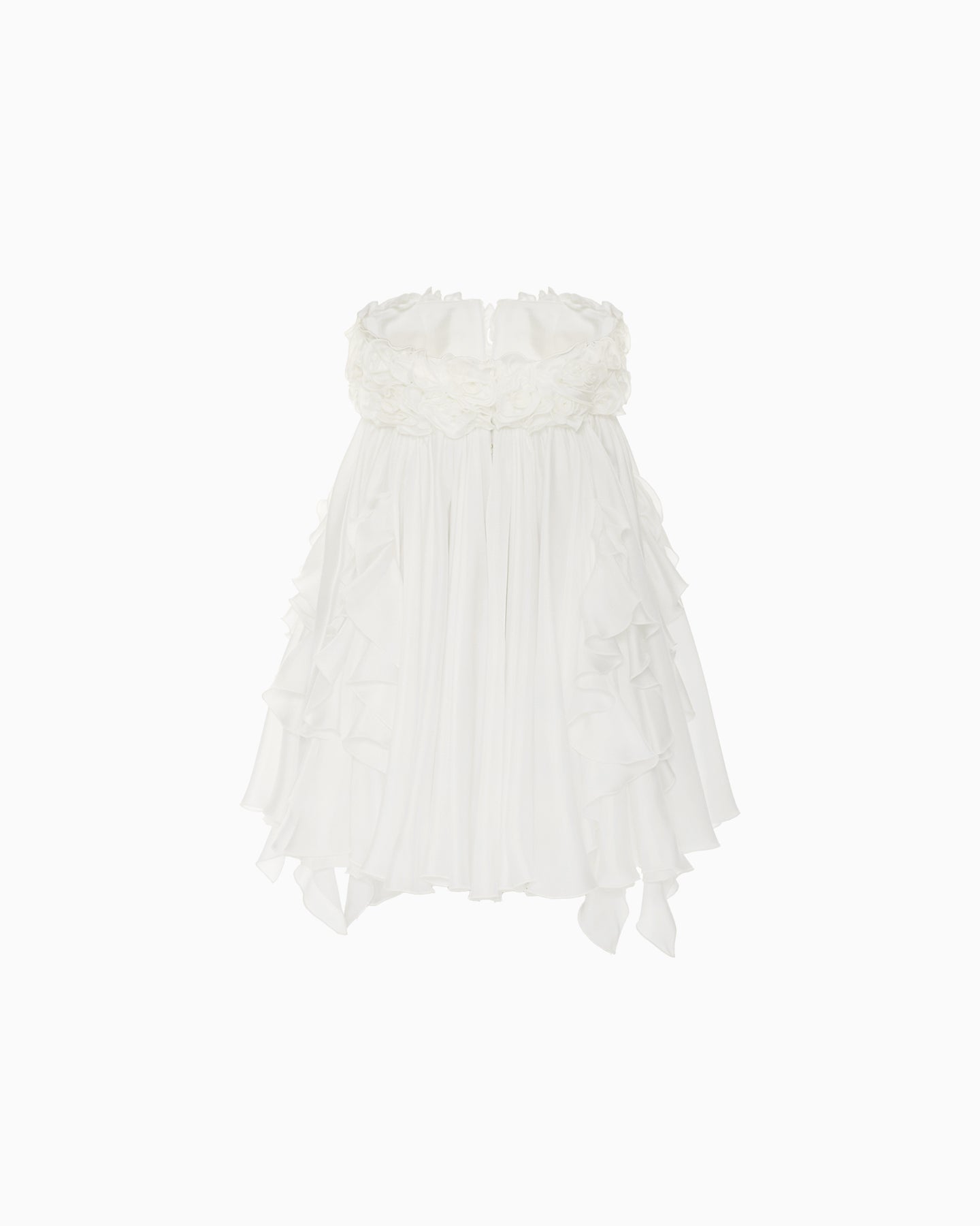 White Rosette Bloom Dress