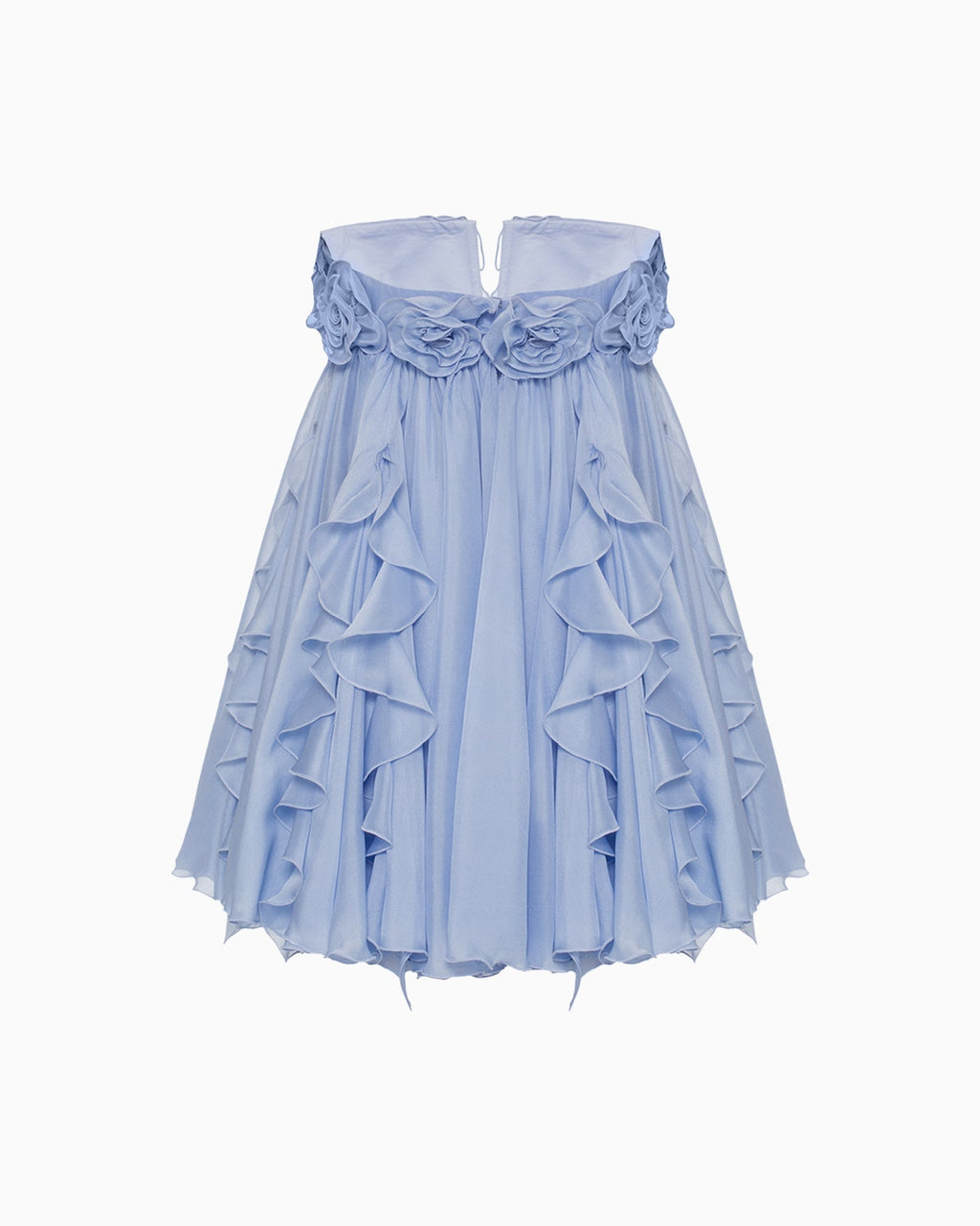 Serenity Blue Rosette Bloom Dress