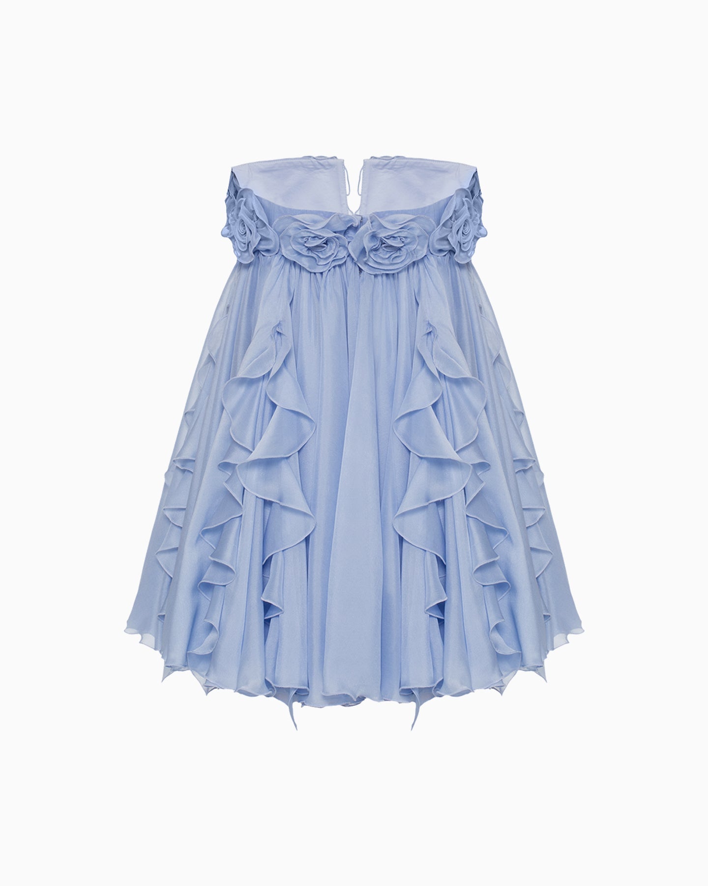 Serenity Blue Rosette Bloom Dress