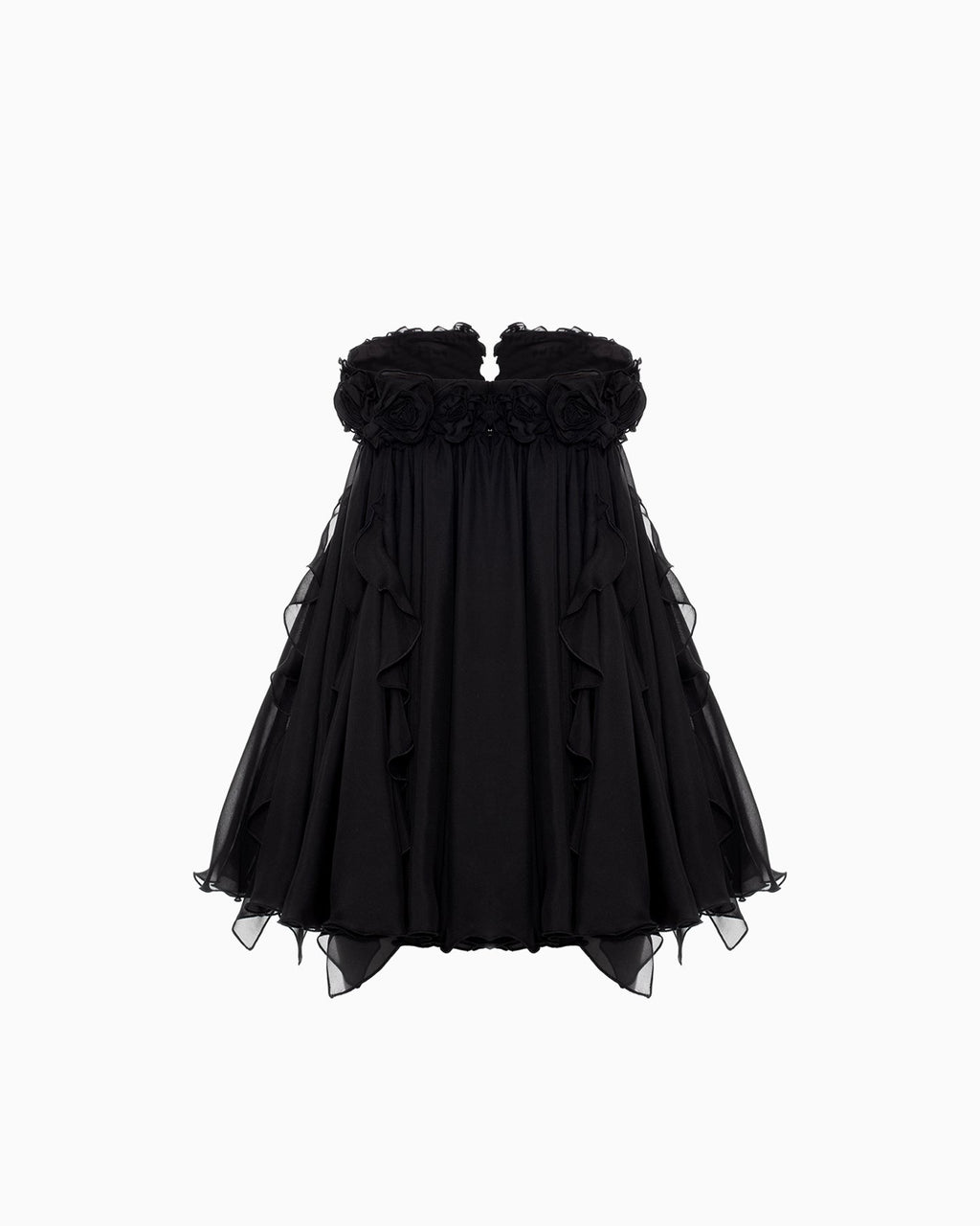 Black Rosette Bloom Dress