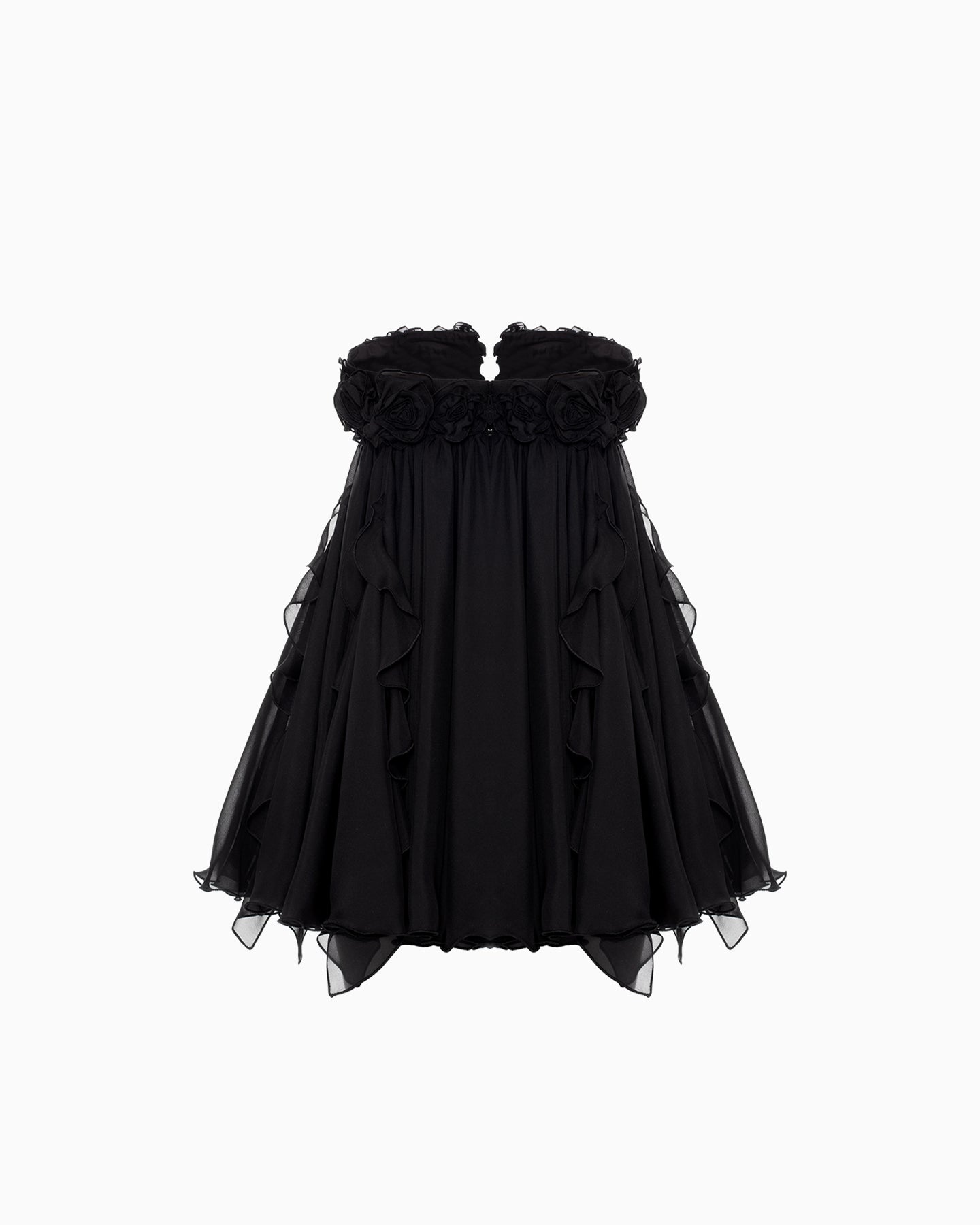 Black Rosette Bloom Dress