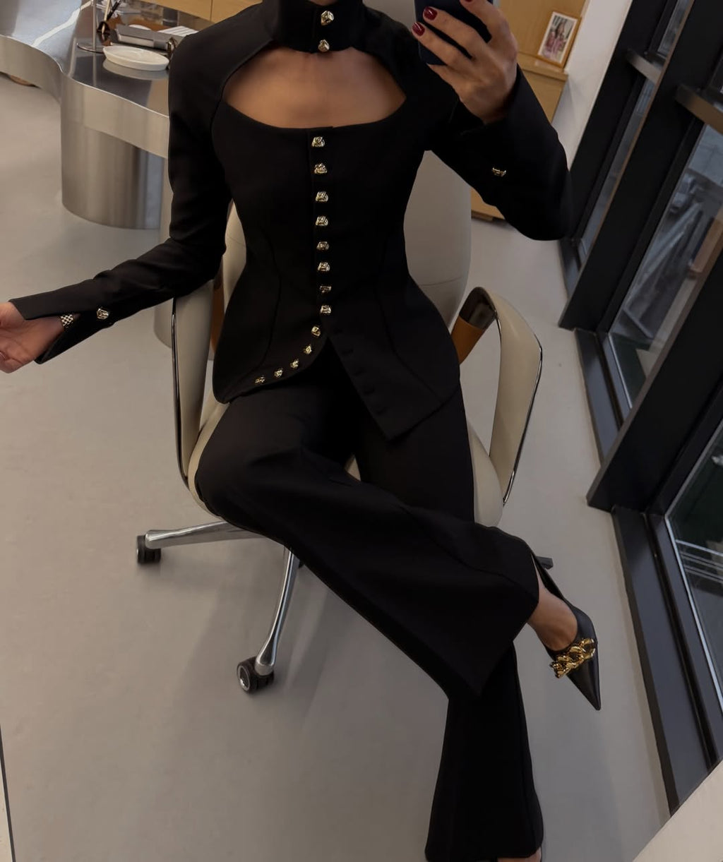 Elora Button Top