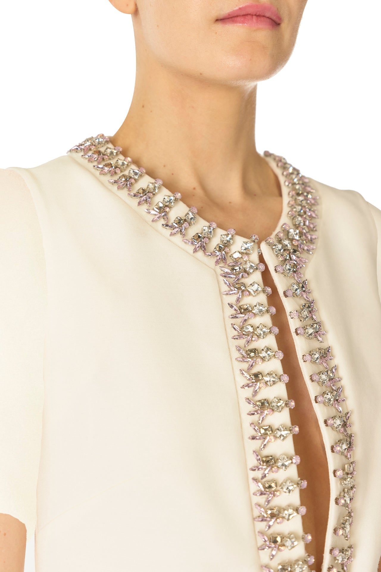 Jeweled Neck Dress
