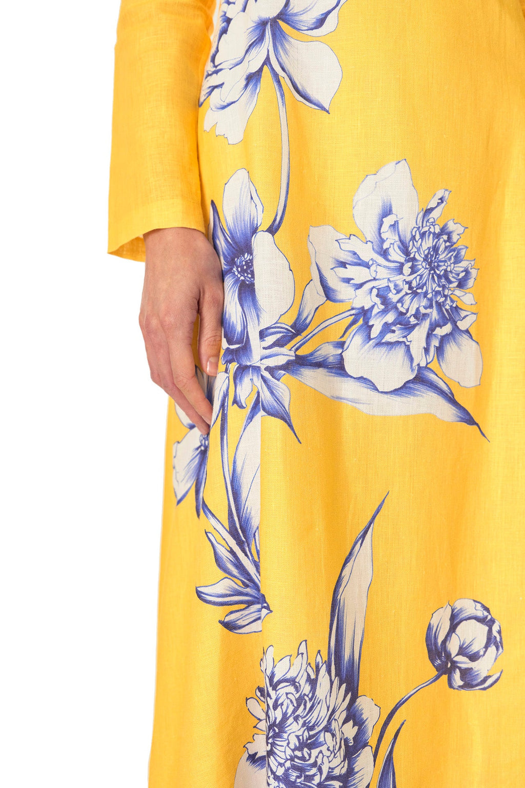 Sunlit Bloom Belted Midi Dress
