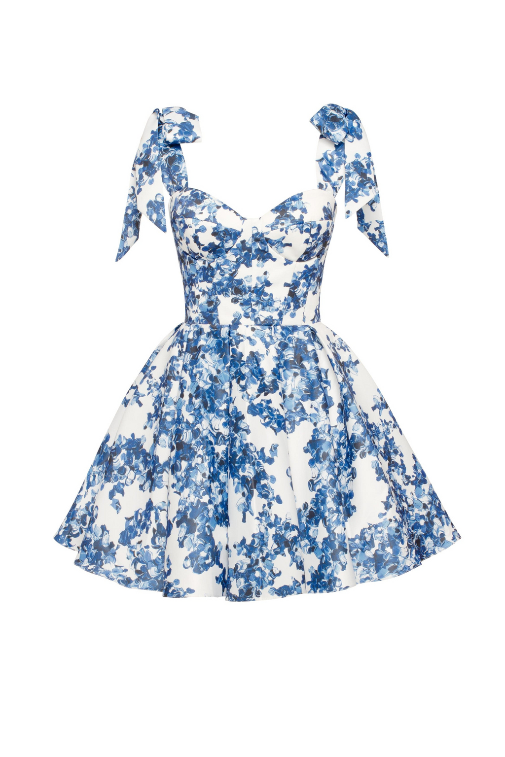 Ravishing Hydrangea Tie-Strap Mini Dress