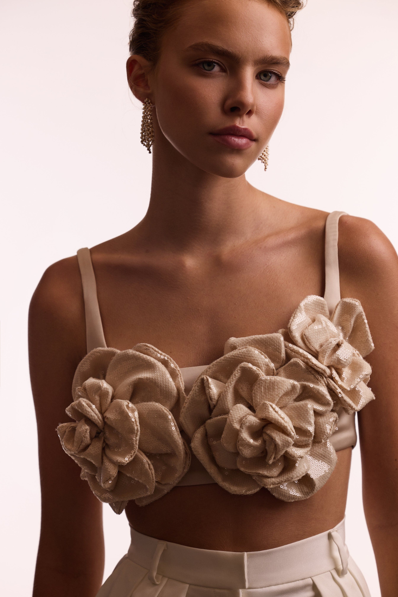 Sequined Floral Applique Co-Ord Set