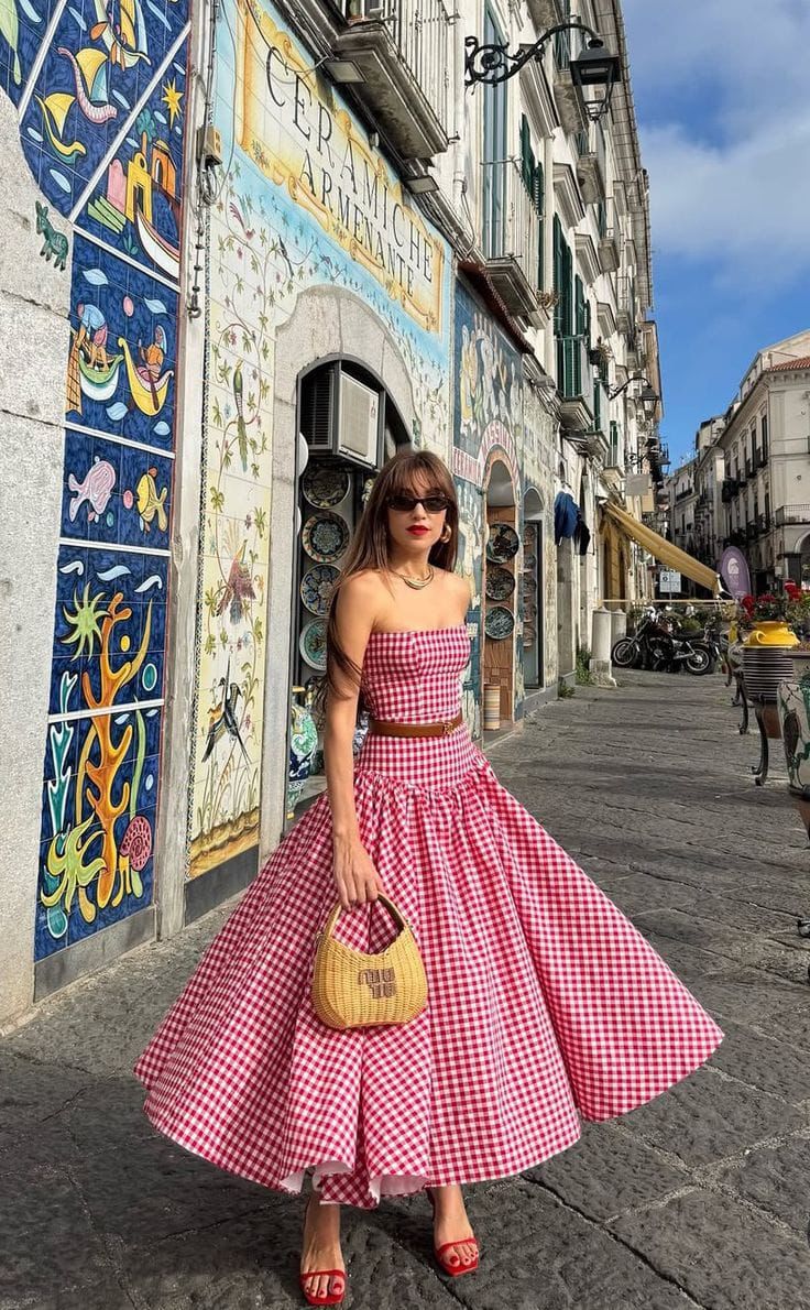 Vintage Riviera Flare Dress