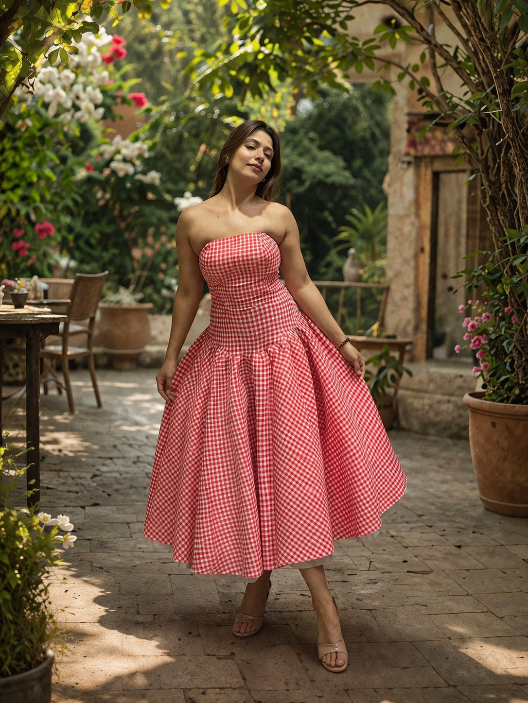 Vintage Riviera Flare Dress